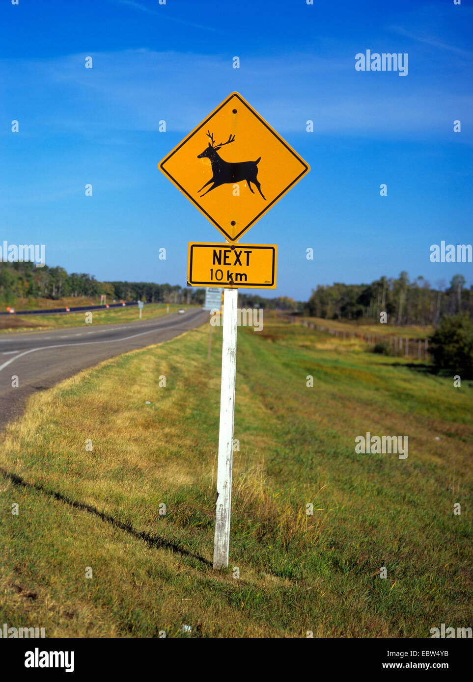 Cartello stradale "eer pass', Canada Foto Stock