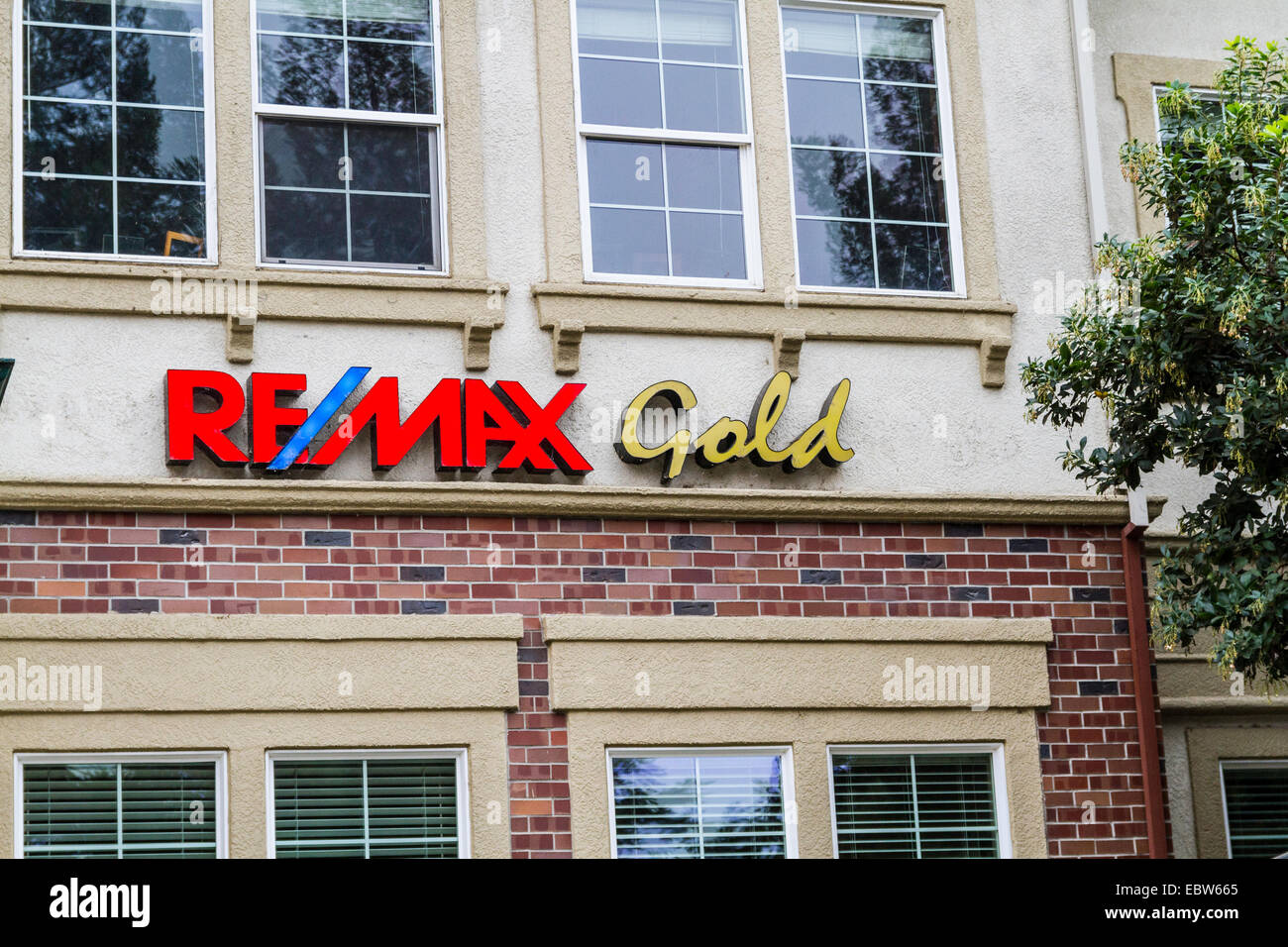 Un RE/MAX Realty office in Stockton California USA Foto Stock