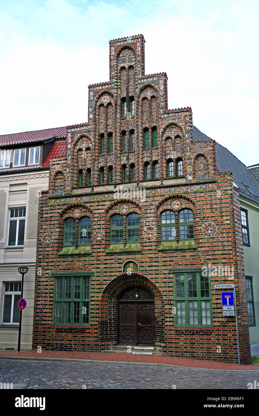 Archivio storico comunale, Germania, Meclemburgo-Pomerania, Rostock Foto Stock