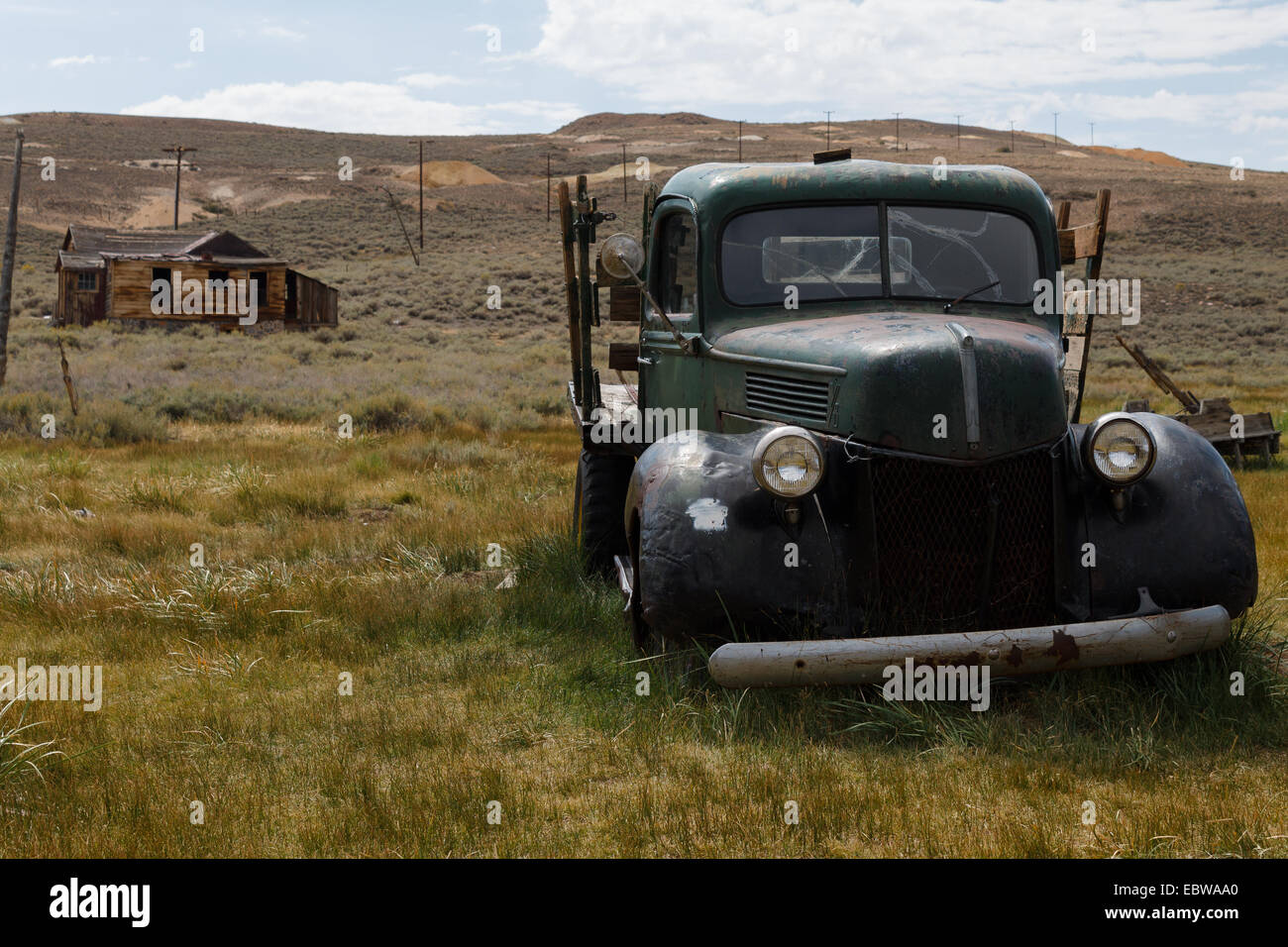 Auto abbandonate a Bodie ghost town Foto Stock