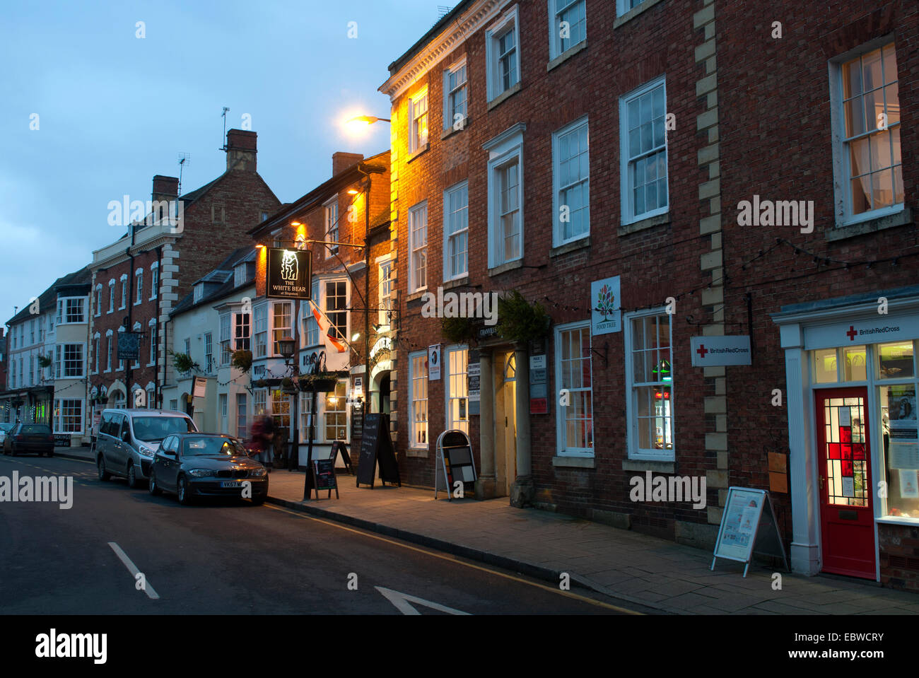 High Street, Shipston on Stour, Warwickshire, Inghilterra, Regno Unito Foto Stock