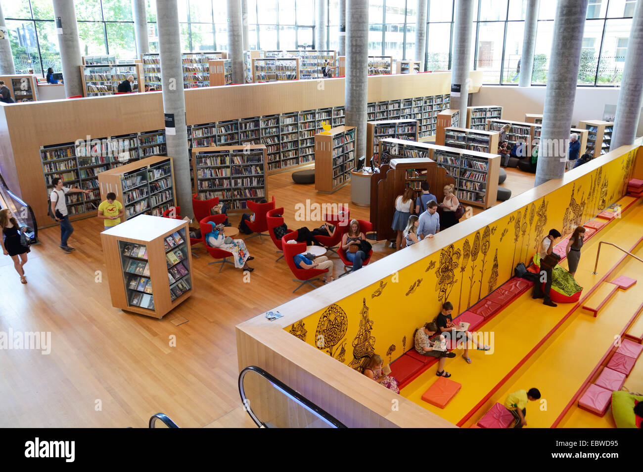 Interior shot della Biblioteca di Birmingham. Foto Stock