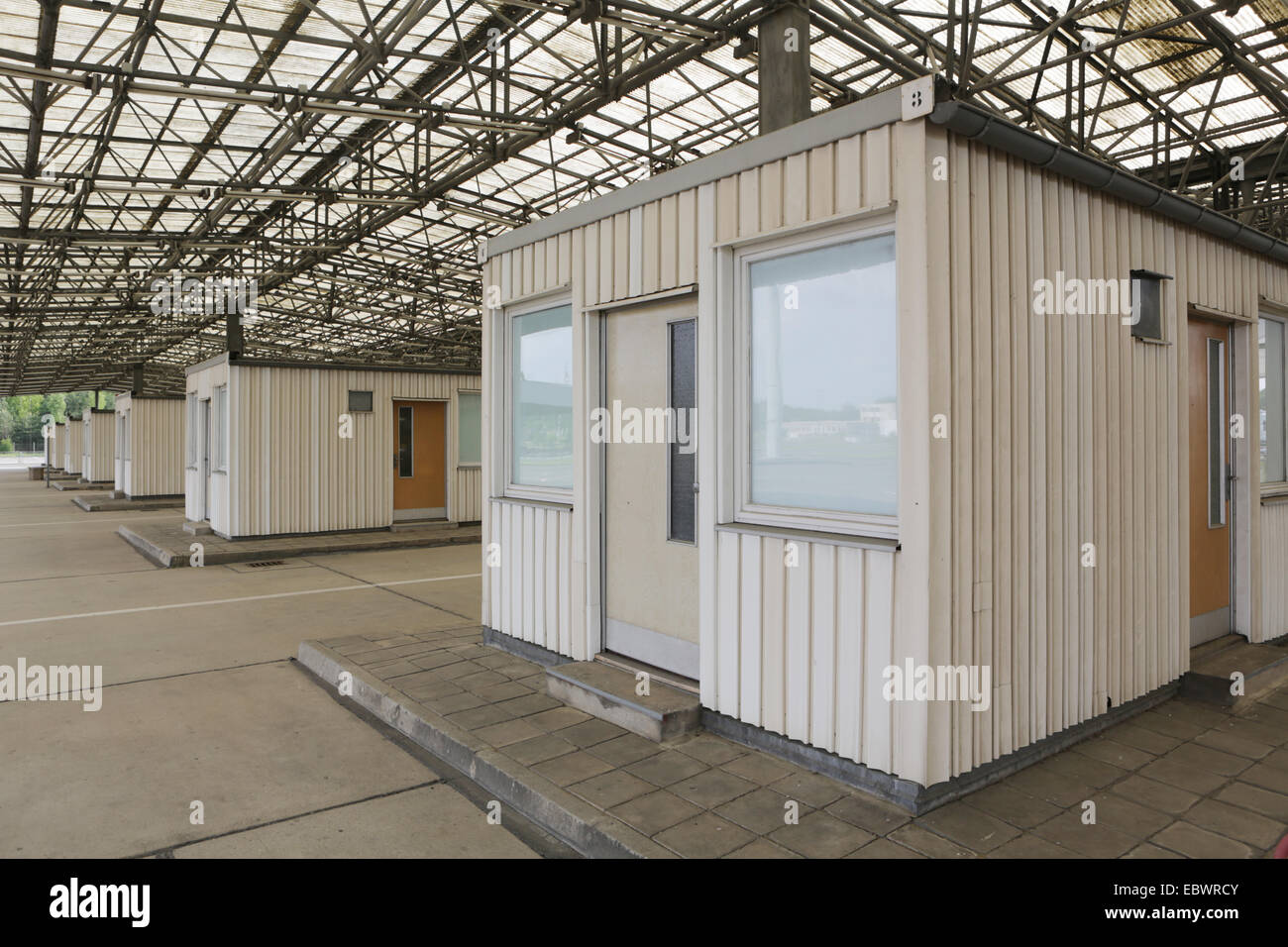 Sito memoriale a Helmstedt-Marienborn border crossing, ex RDT frontiera, Marienborn, Sassonia-Anhalt, Germania Foto Stock