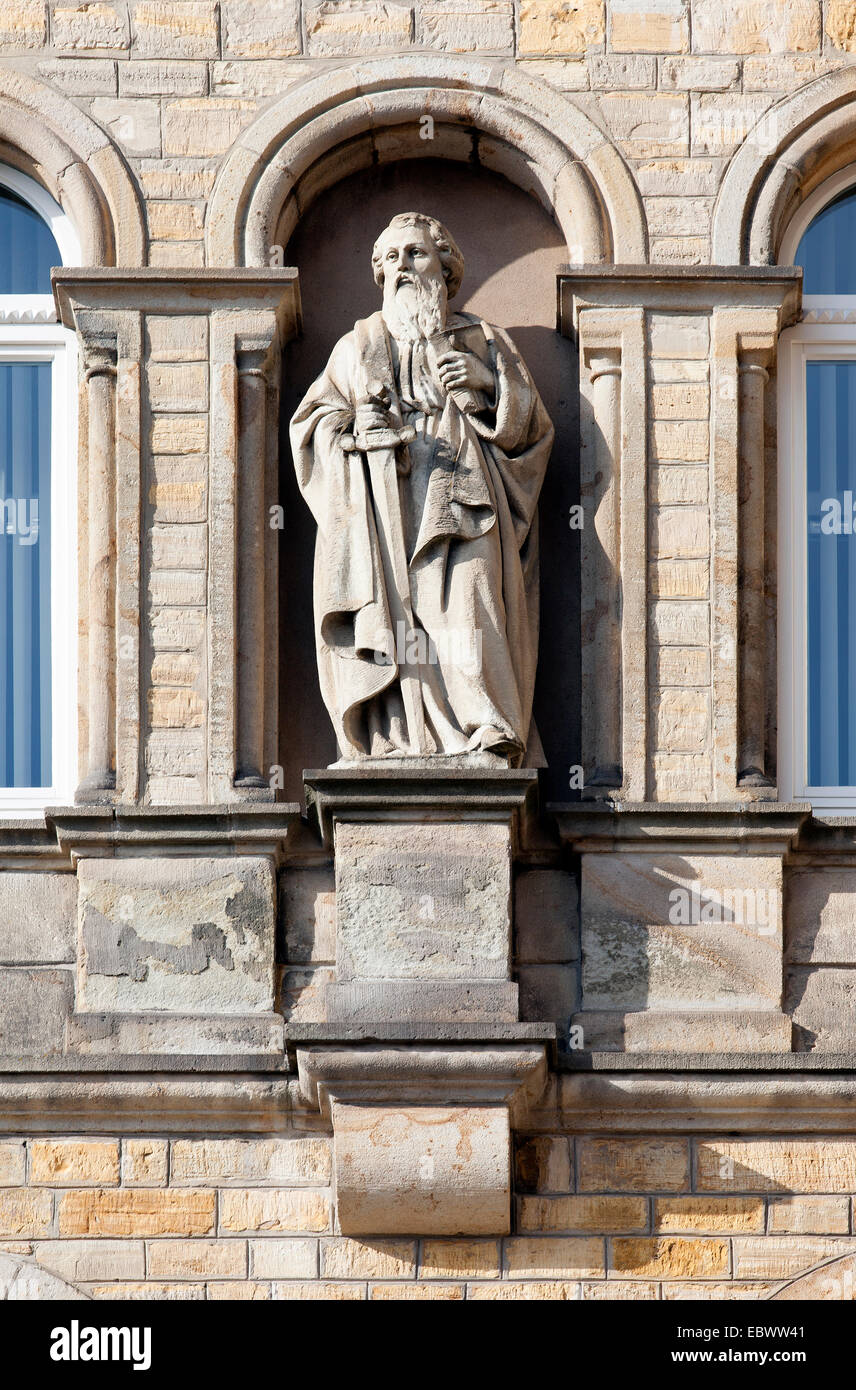 Saint statua presso il seminario, Osnabrück, Bassa Sassonia, Germania Foto Stock
