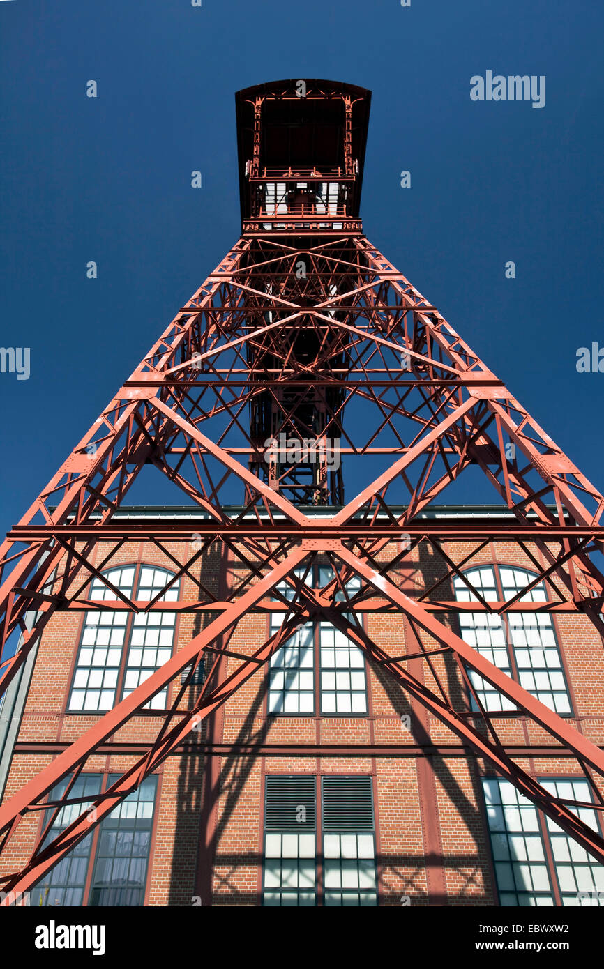 Copricapo di ex miniera di carbone Rheinpreussen 4, in Germania, in Renania settentrionale-Vestfalia, Moers Foto Stock
