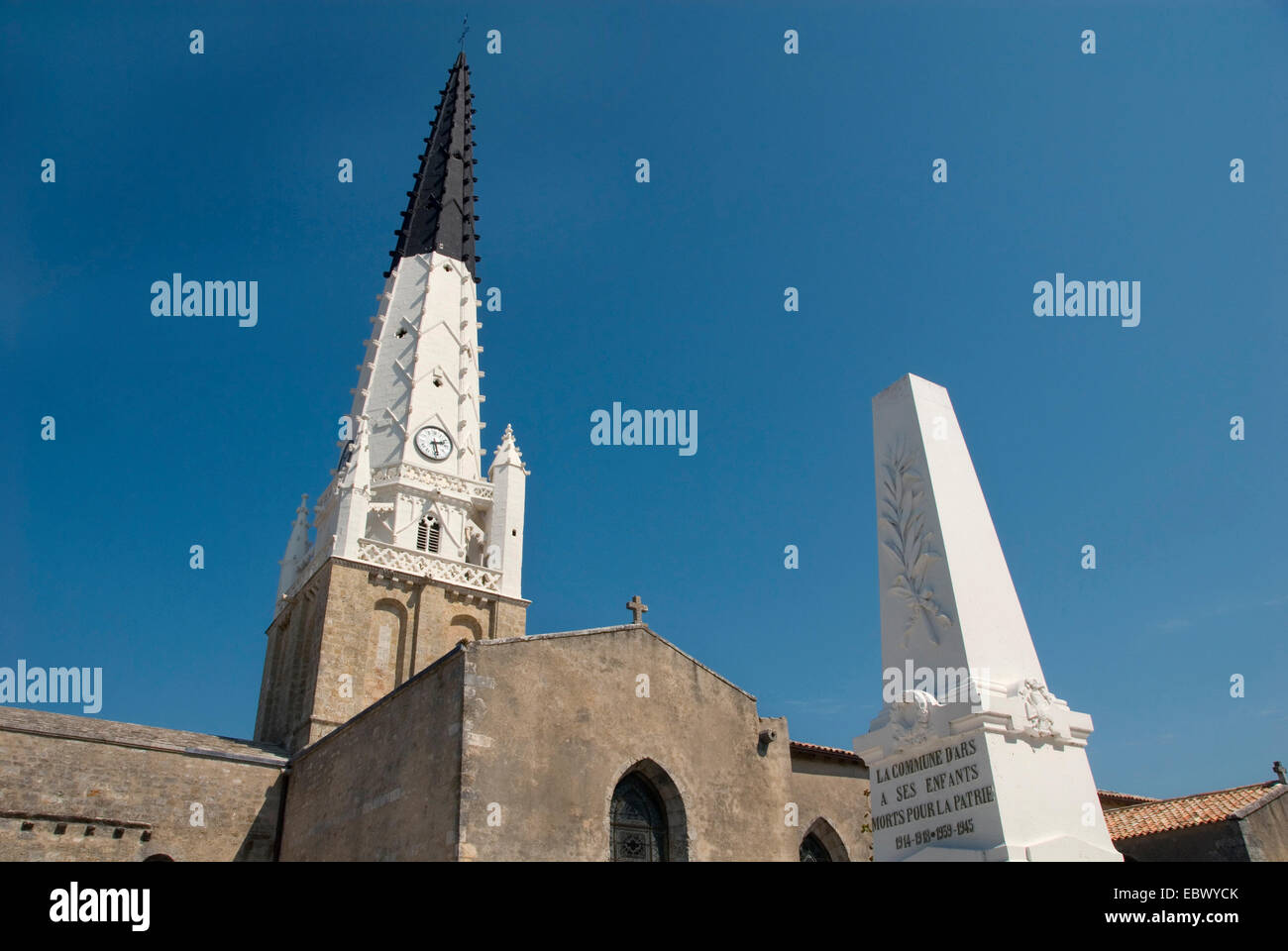 La chiesa Saint Etienne in Ars en Re, Francia, Poitou-Vende, Insel ri Foto Stock