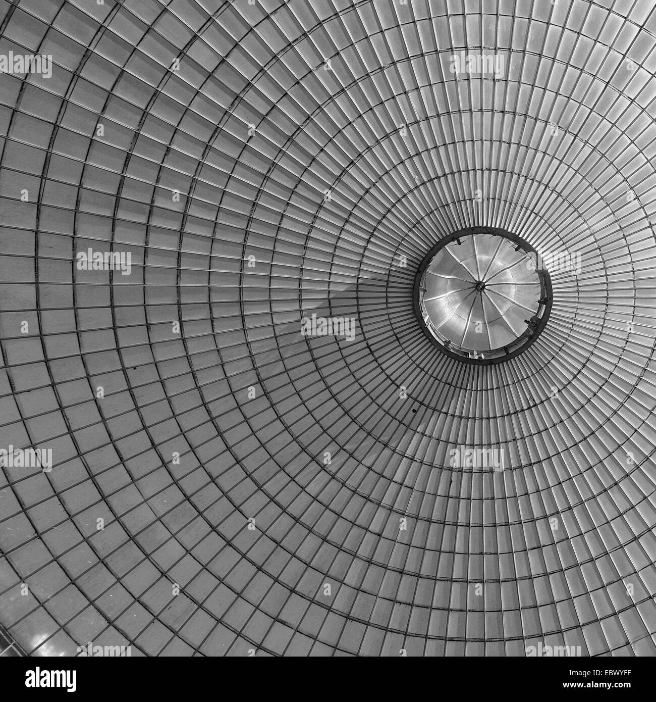 Un modello circolare della cupola del palazzo di kibble a Glasgow Botanic Gardens Foto Stock