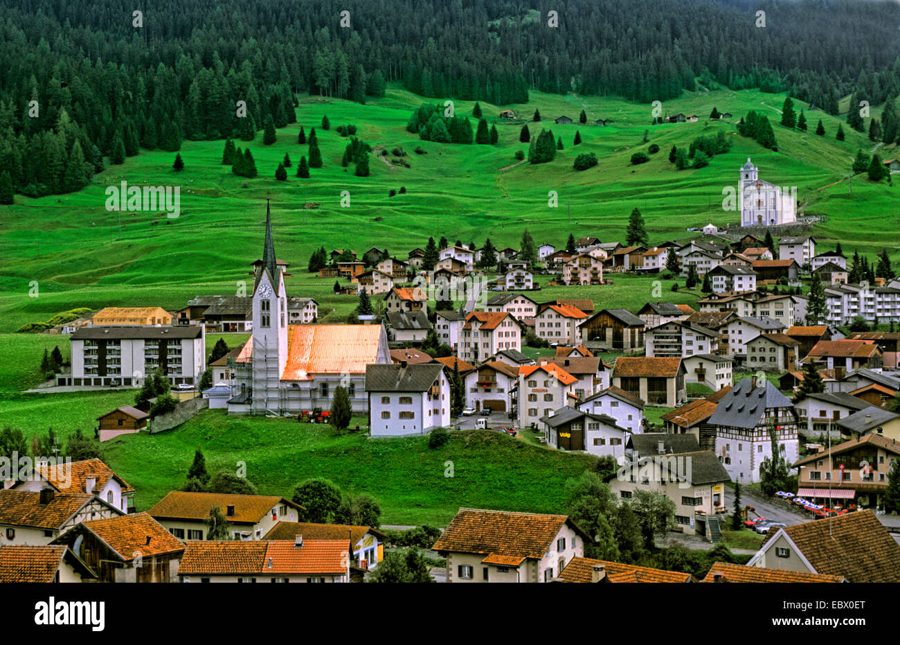 Villaggio di montagna Balzers nel Liechtenstein, Liechtenstein, Balzers Foto Stock