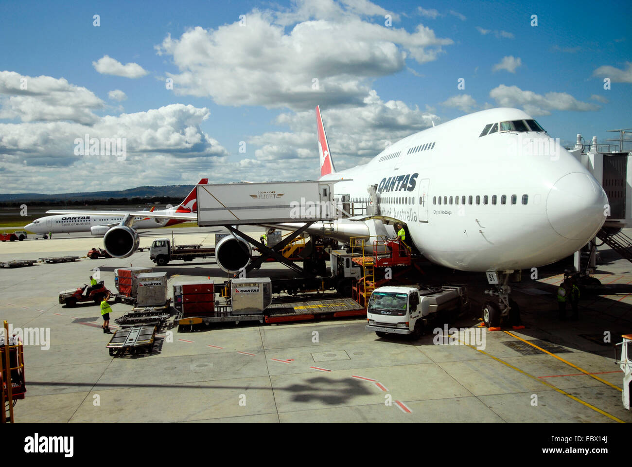 Boing 747 der Qantas Airline, Australia Foto Stock