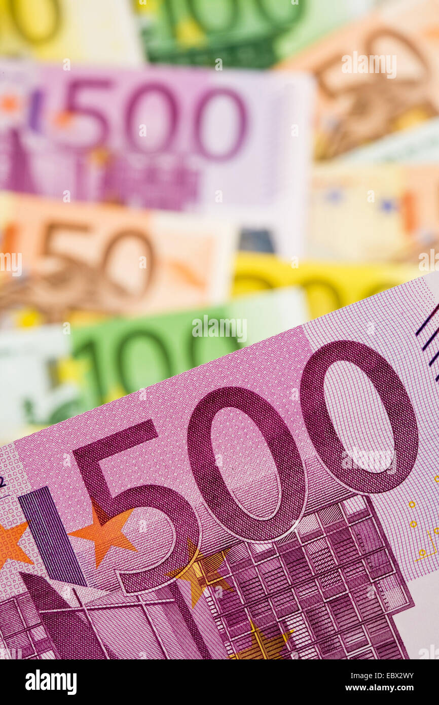 Le banconote della valuta europea Euro Foto Stock