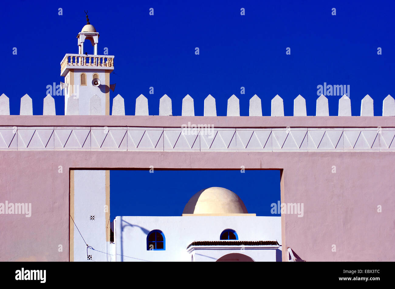 La moschea sull isola di Djerba, Tunisia Foto Stock
