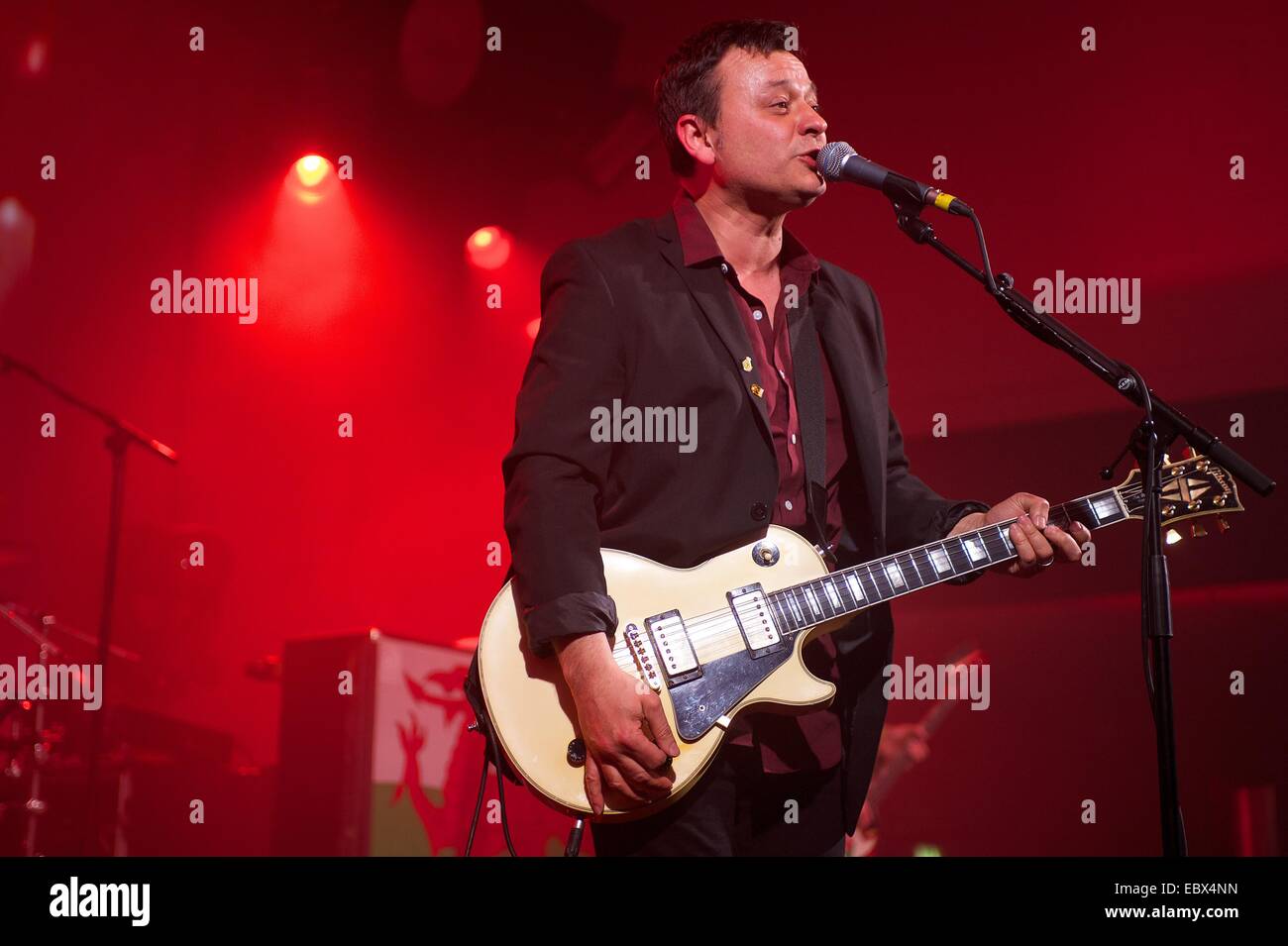 Manic Street predicatori eseguire a Edinburgh Corn Exchange il 3 aprile 2014 Foto Stock