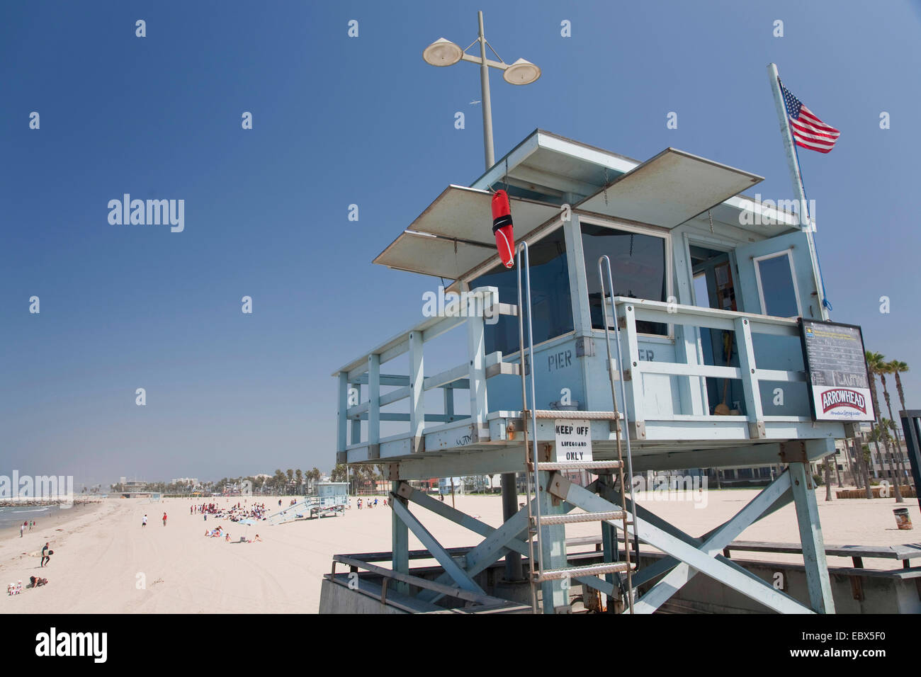 Torre di avvistamento a Venice Beach, Stati Uniti d'America, California, Los Angeles Foto Stock