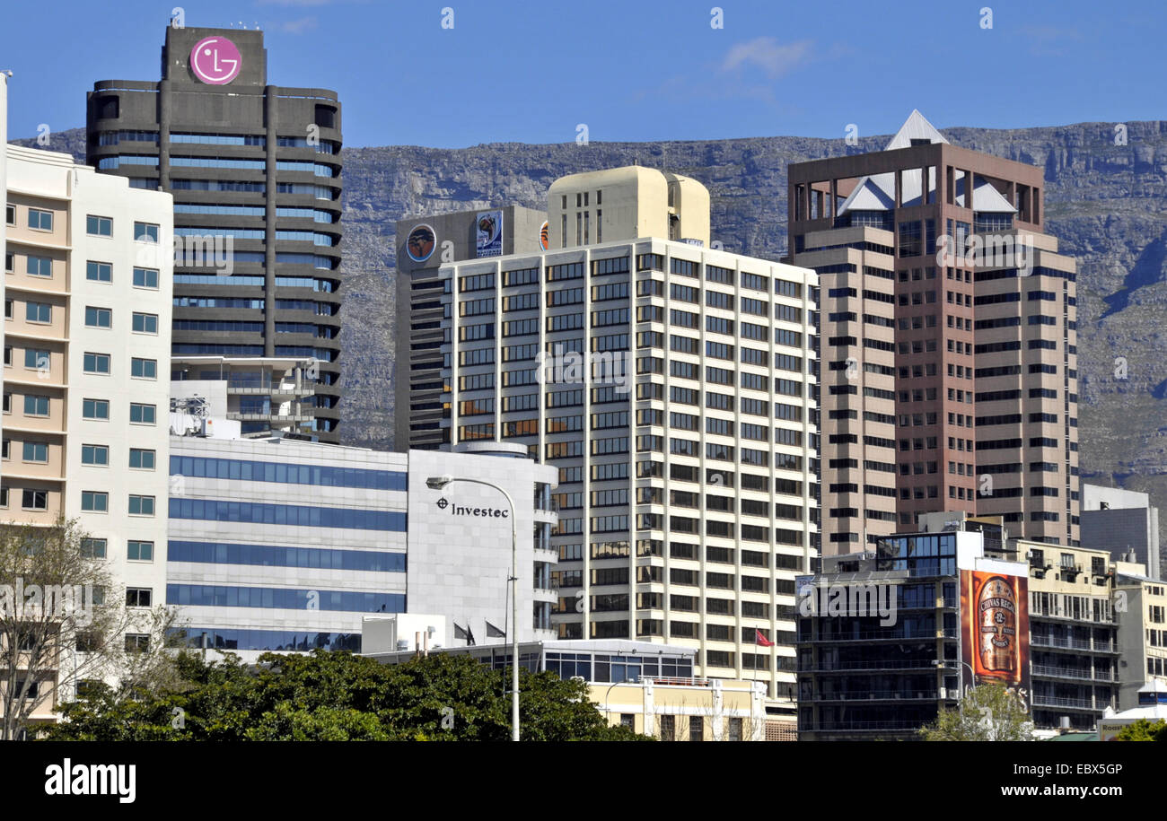 Downtow di Cape Town, Sud Africa Foto Stock