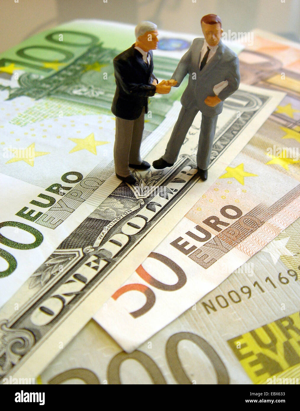 Simbolo del commercio estero Europa - USA Foto Stock