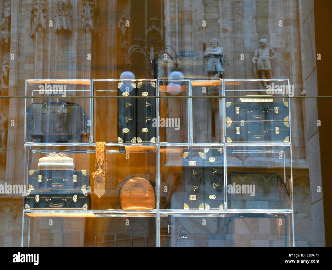 Vetrina nella città di Milano, Italia, Milano Foto Stock