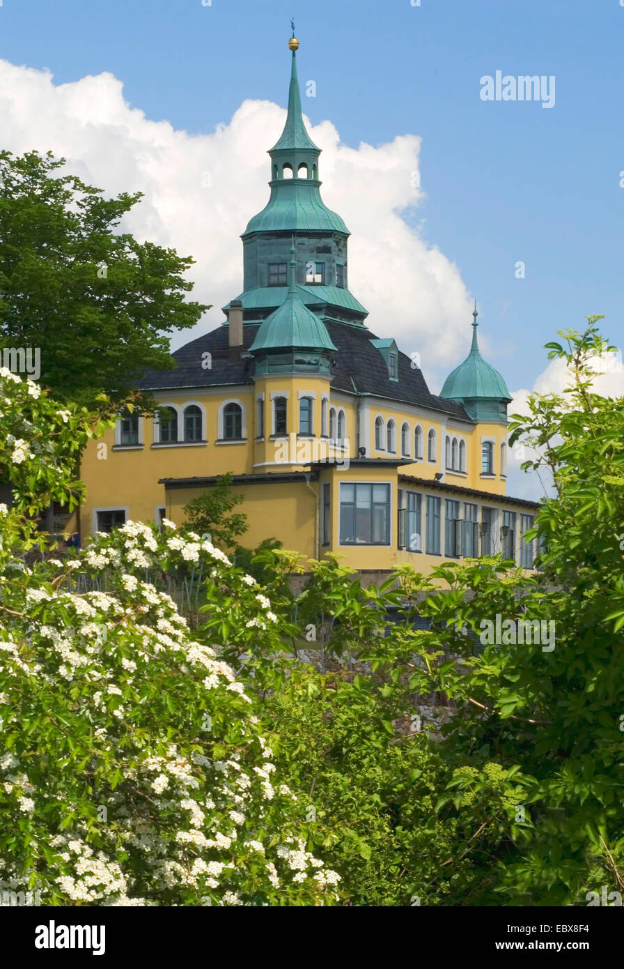 Spitzhaus nel vino valle vicino a Dresda, in Germania, in Sassonia, Dresden Foto Stock