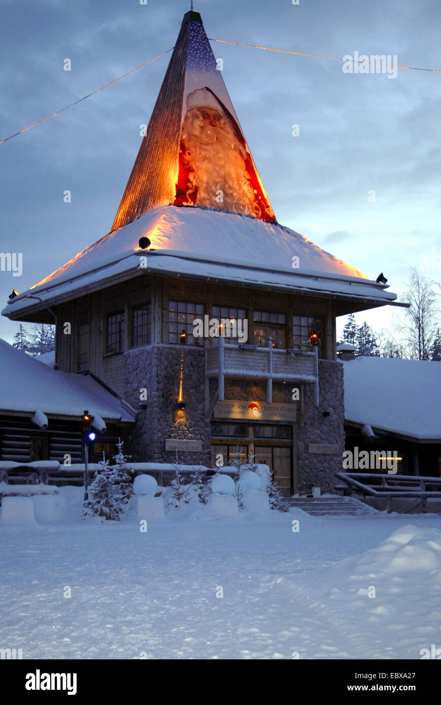 Santa Claus Village, finlandese, Lapponia, Rovaniemi Foto Stock