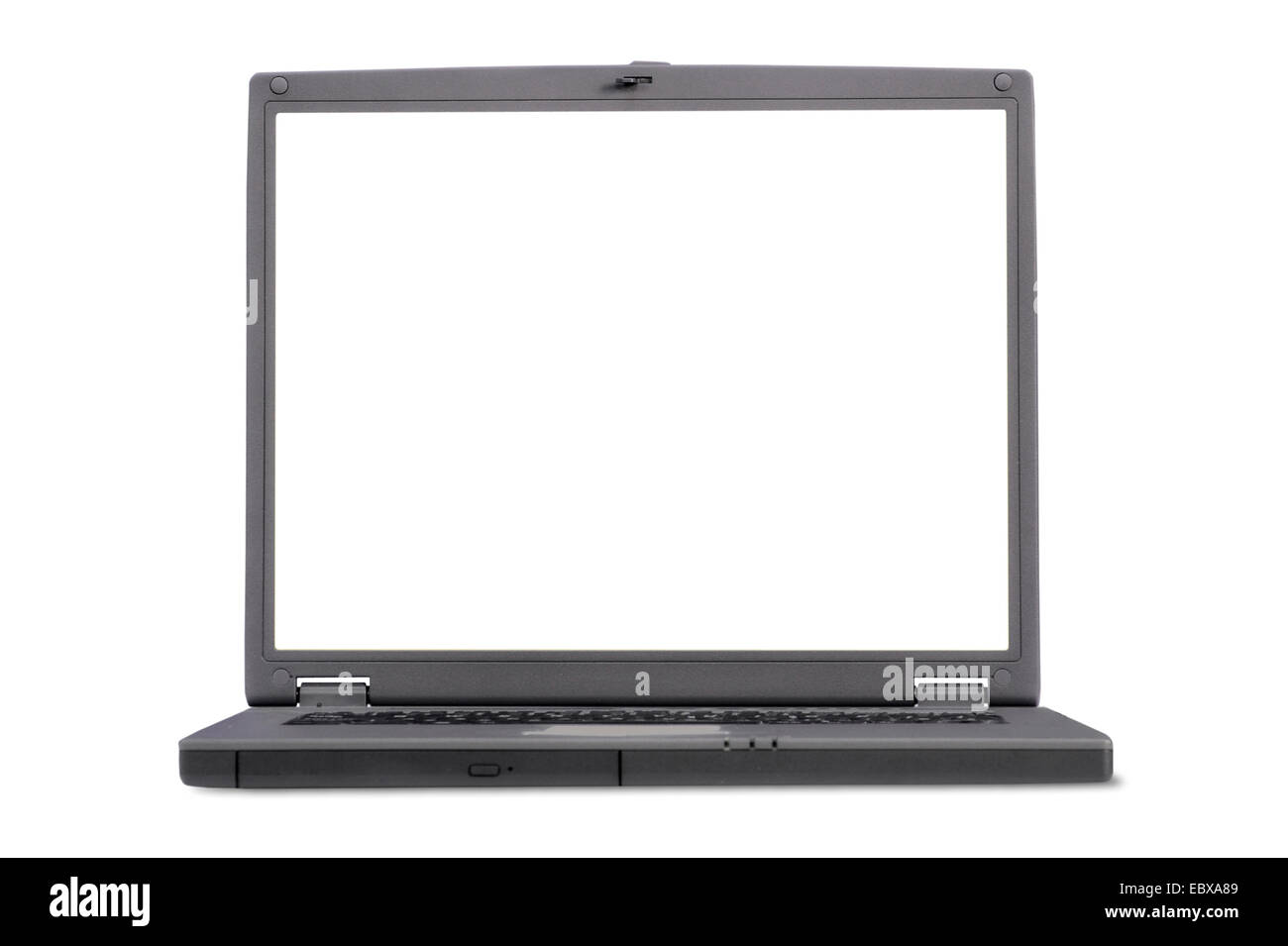 Laptop vista dal lato anteriore con spazio per la scrittura o mettendo la propria immagine Foto Stock
