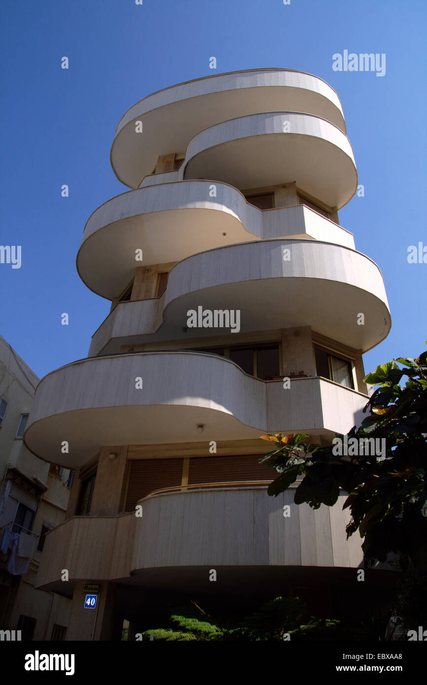 Multi-livello edificio residenziale in architettura vangard, Israele Foto Stock