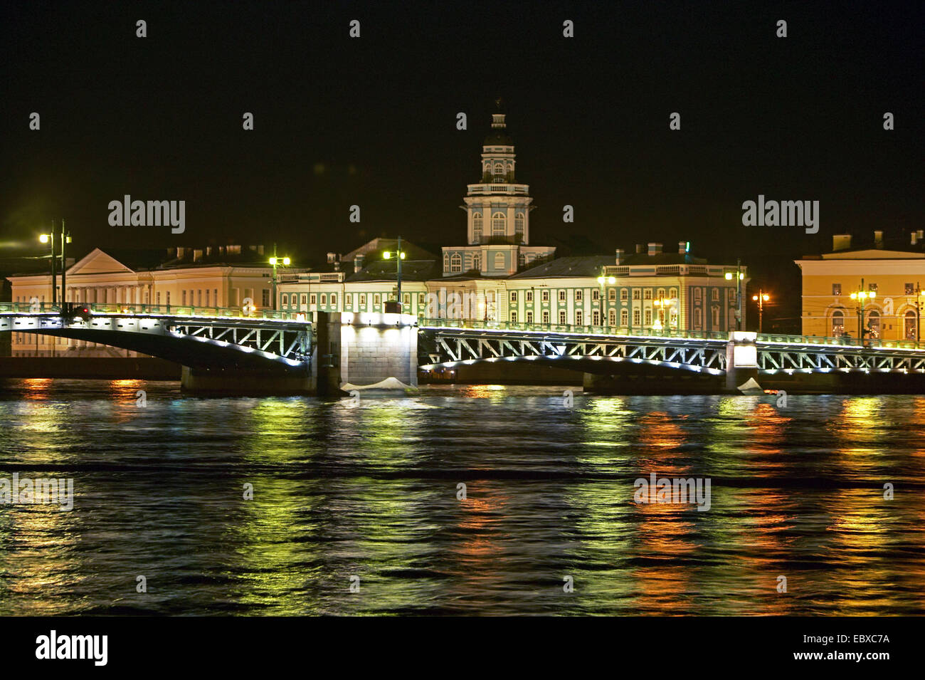 Di notte, Russia, San Pietroburgo Foto Stock