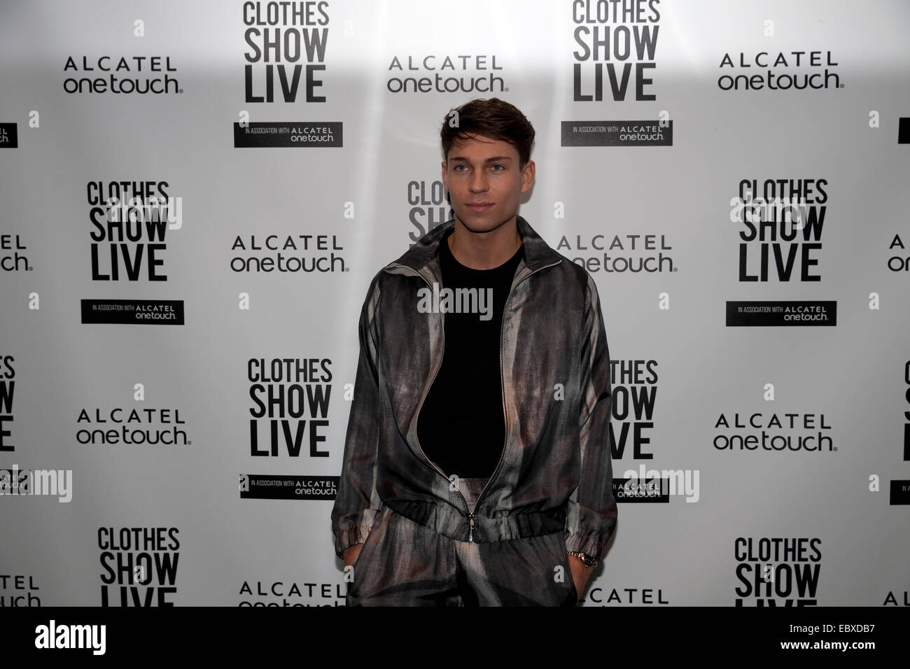 Joey Essex, personalità di televisione, assiste i vestiti Show Live 2014 che ha aperto al NEC di Birmingham Foto Stock