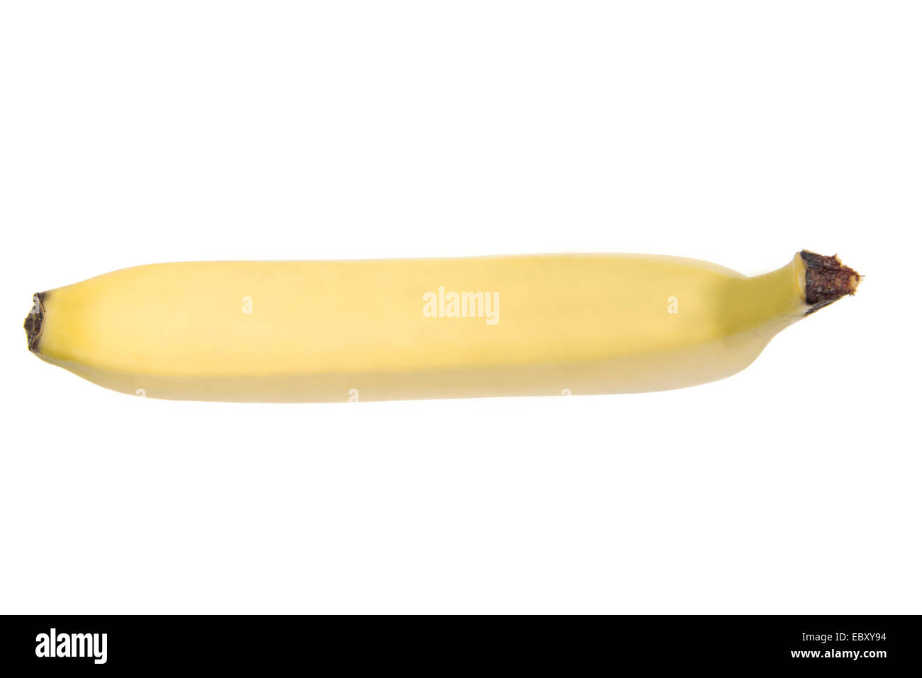 Banana vista dall'alto su bianco Foto Stock