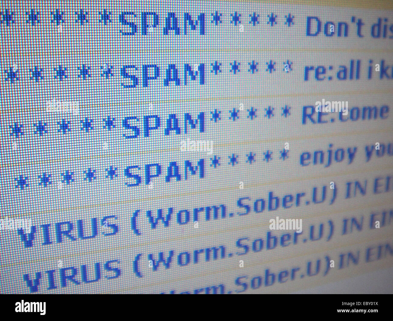 Spam e-mail account Foto Stock