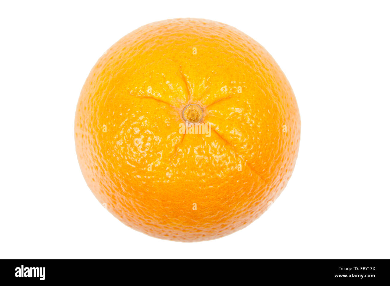 Orange vista dall'alto su bianco Foto Stock