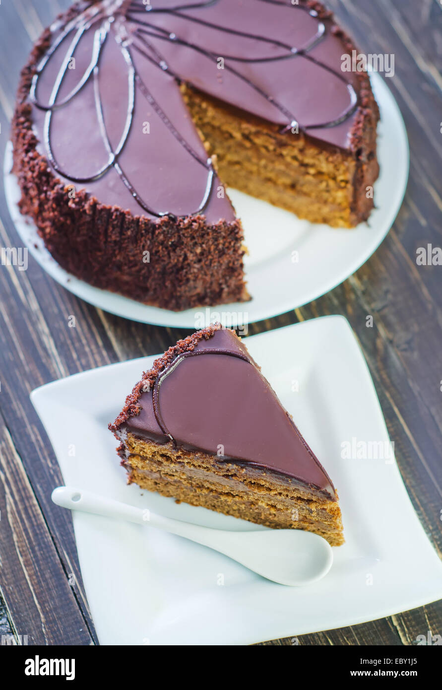 torta al cioccolato Foto Stock