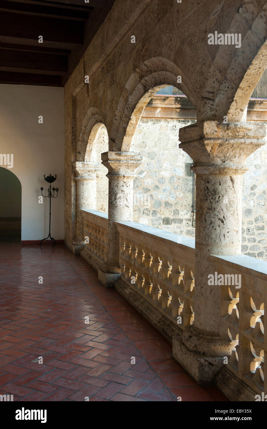 Dominikanische Republik, Santo Domingo, Zona Colonial, Calle Las Damas, Museo in den Casas Reales, Foto Stock