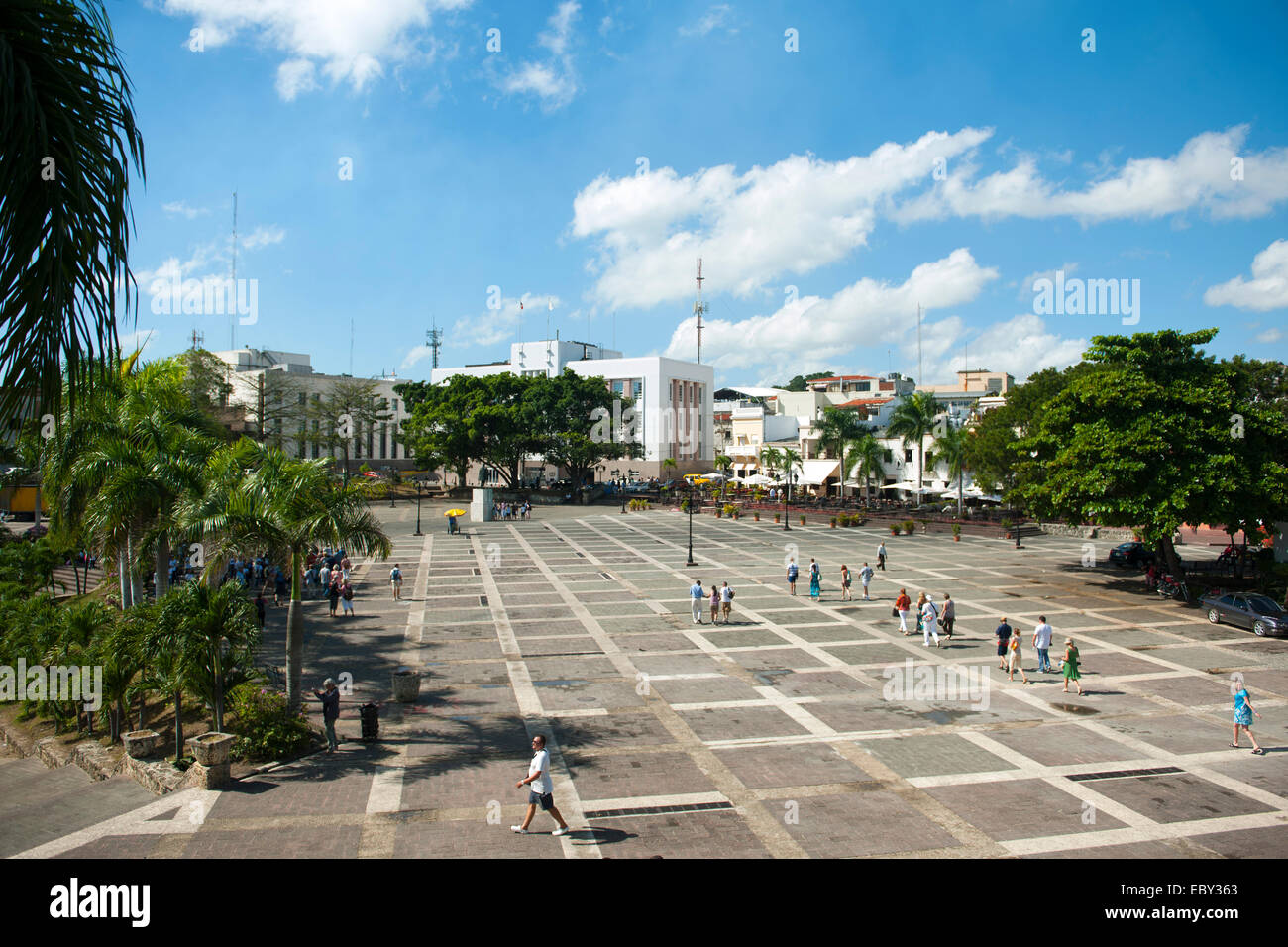 Dominikanische Republik, Santo Domingo, Zona Colonial, Plaza de la Hispanidad, Foto Stock