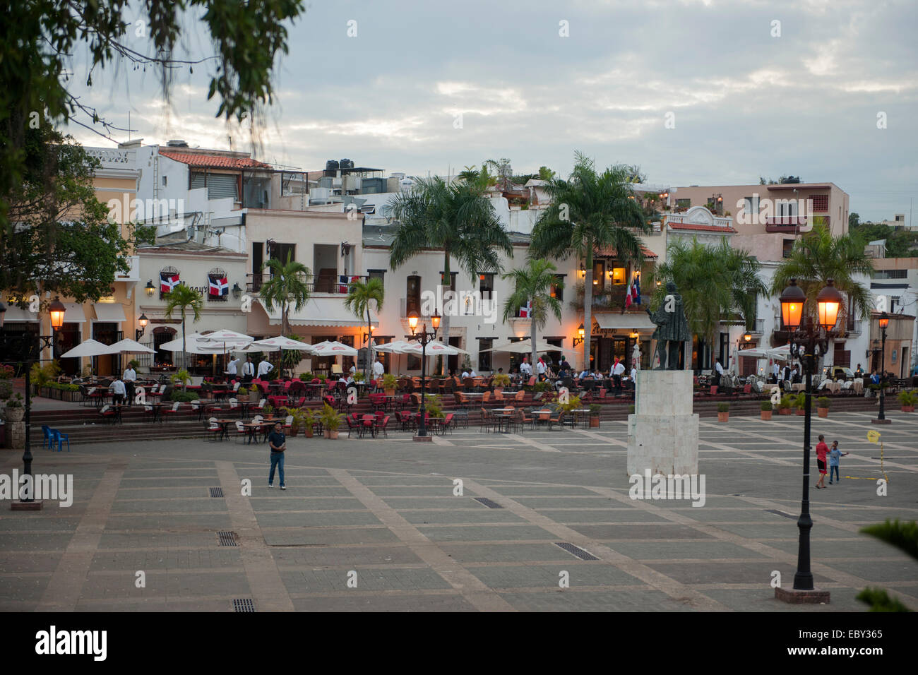 Dominikanische Republik, Santo Domingo, Zona Colonial, Plaza de la Hispanidad, Foto Stock