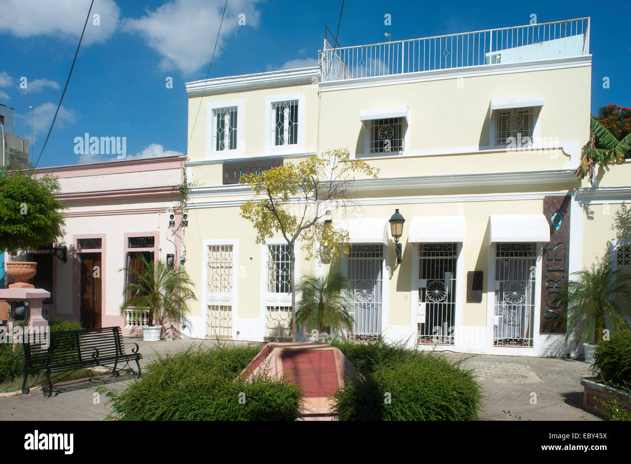 Dominikanische Republik, Santo Domingo, Zona Colonial, Hotel Portes 9 Foto Stock