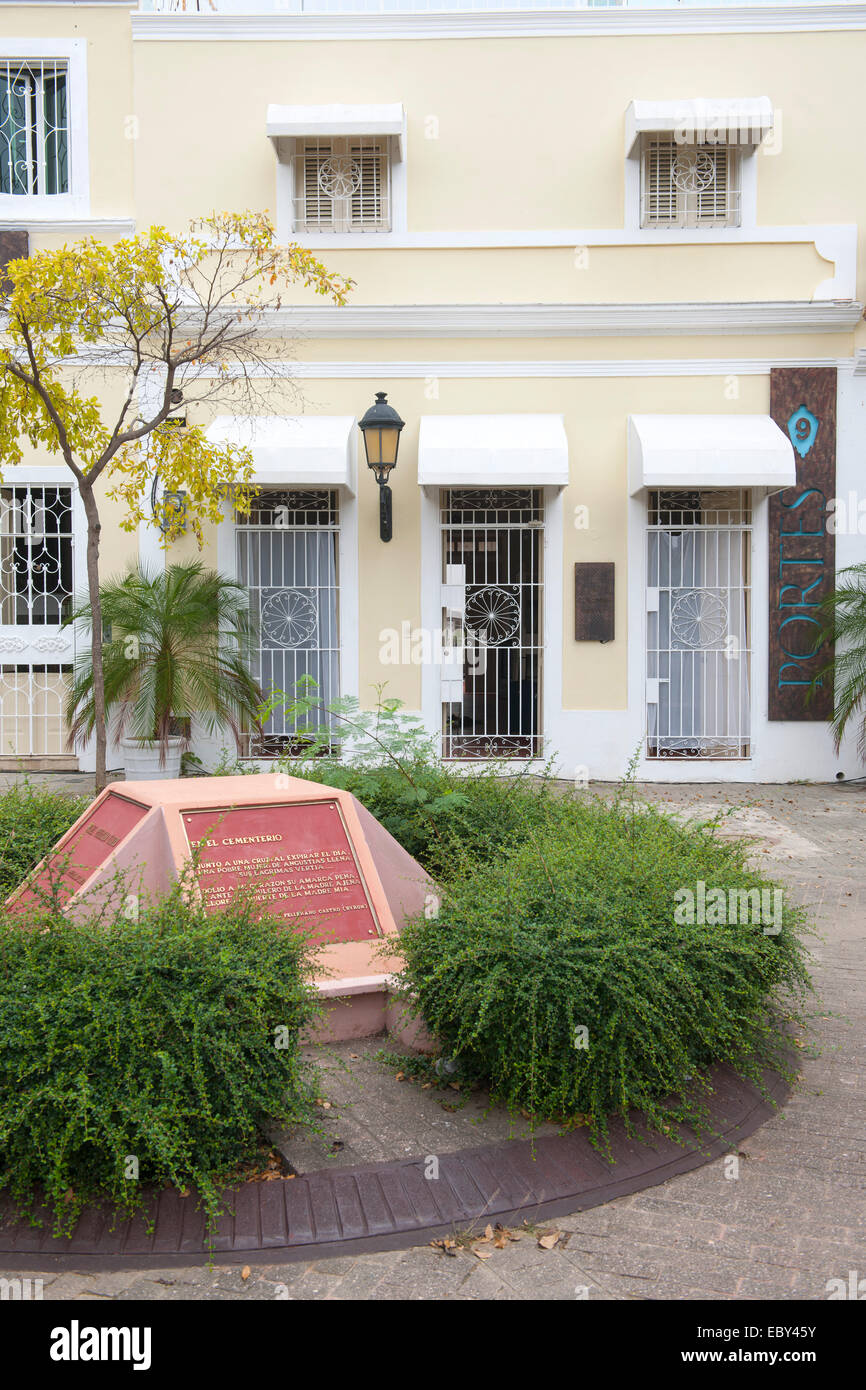 Dominikanische Republik, Santo Domingo, Zona Colonial, Hotel Portes 9 Foto Stock