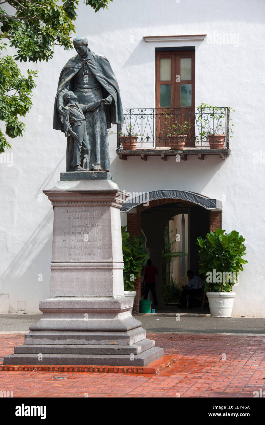 Dominikanische Republik, Santo Domingo, Zona Colonial, Plazoleta Padre Billini Foto Stock