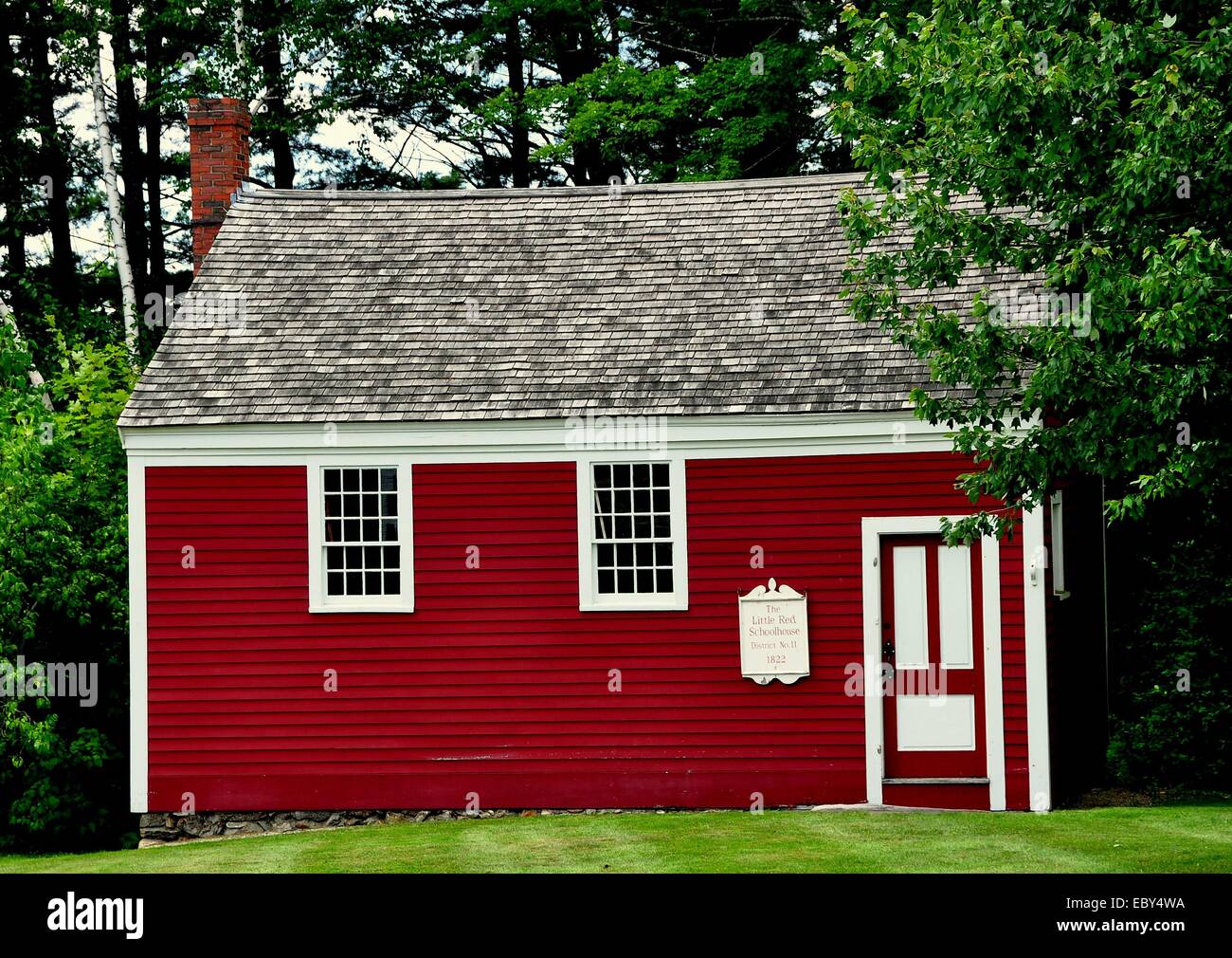 Centro JAFFREY, New Hampshire: District 11 Little Red School House costruito nel 1822 Foto Stock