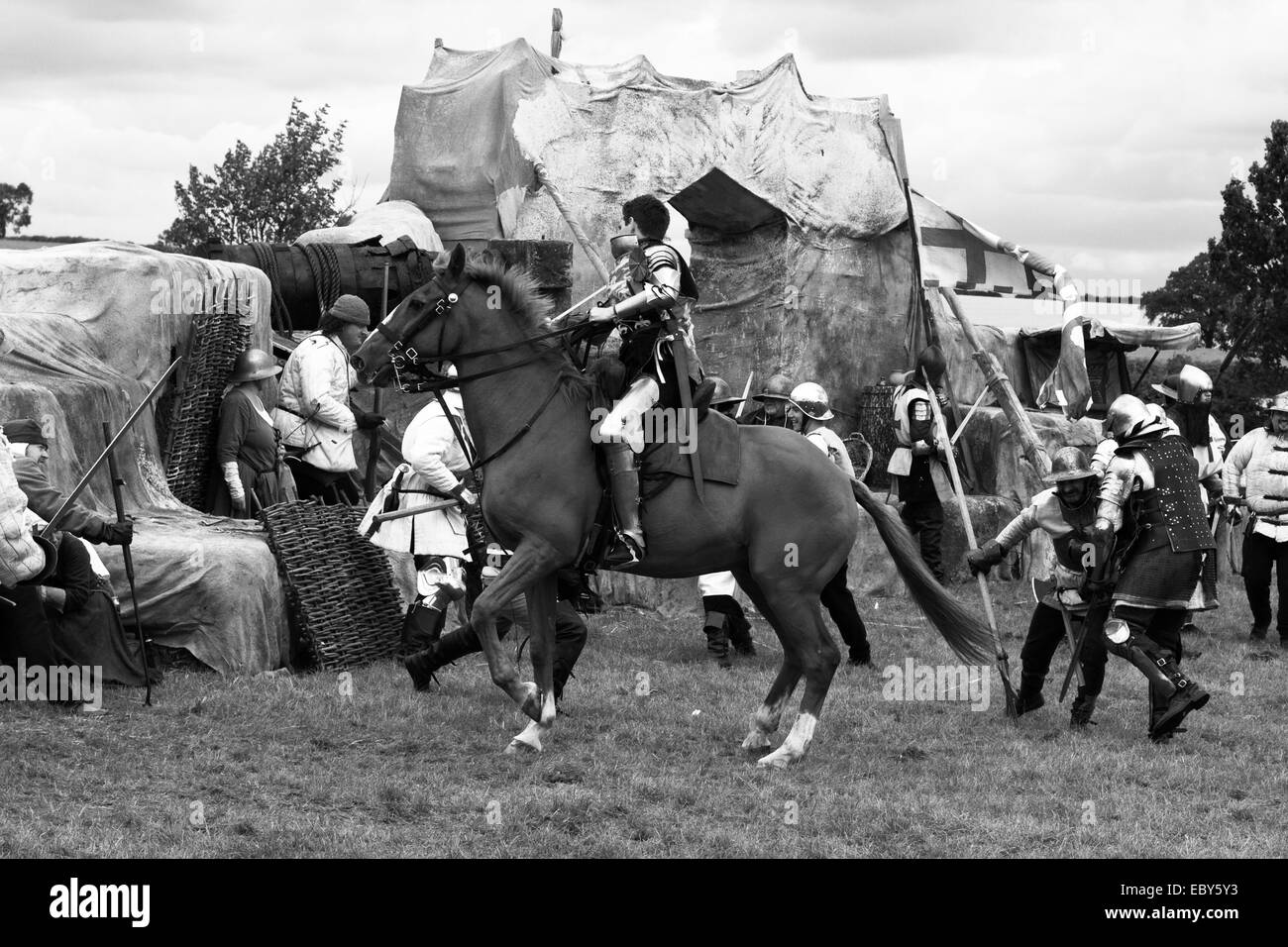 Battaglia di Agincourt Rievocazione Storica Foto Stock