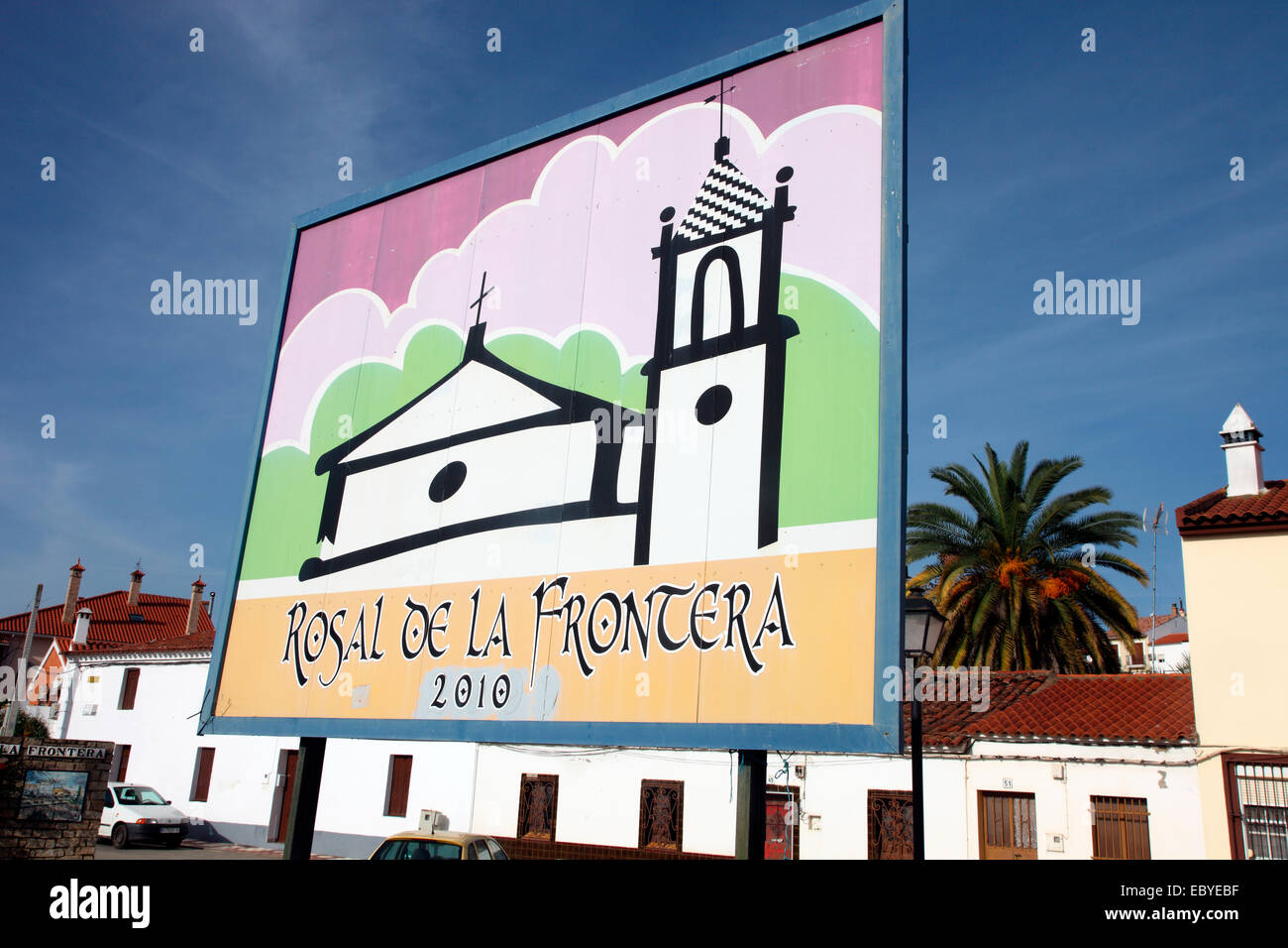 Rosal de la Frontera, una volta sulla frontiera di cristiana e moresco Iberia. Foto Stock