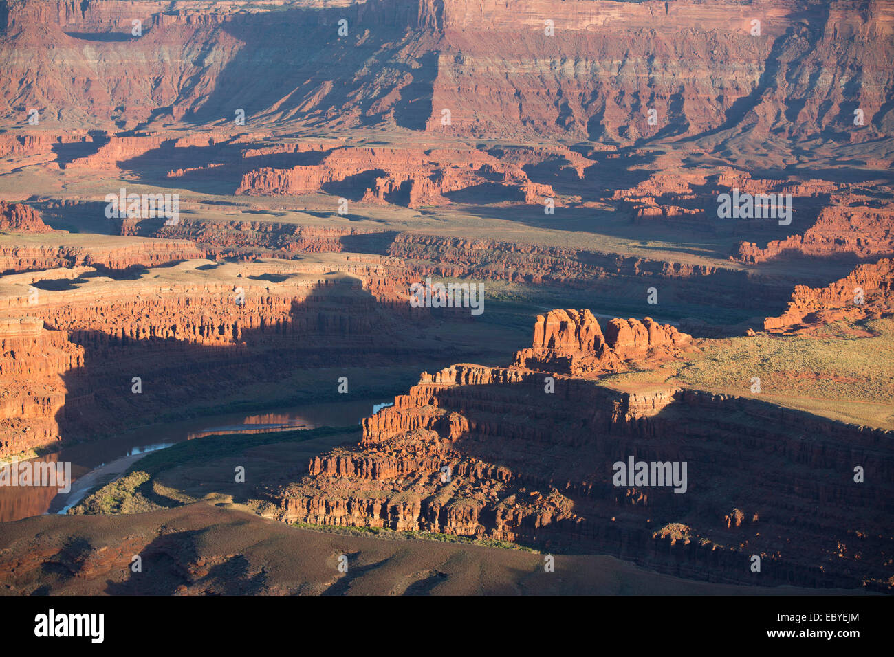 Stati Uniti d'America, Utah, Dead Horse State Park, Green River (sotto). Foto Stock