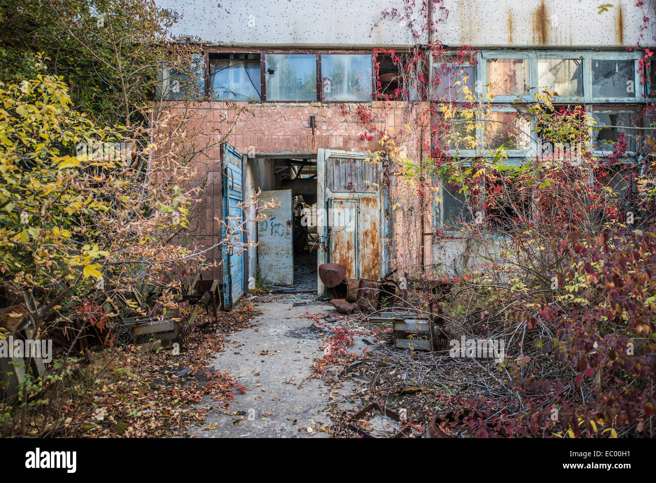 Giove in fabbrica pripjat città abbandonate Chernobyl Zona di esclusione, Ucraina Foto Stock