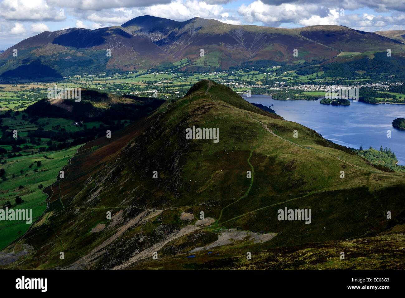 Cat Bell e Skiddaw Foto Stock