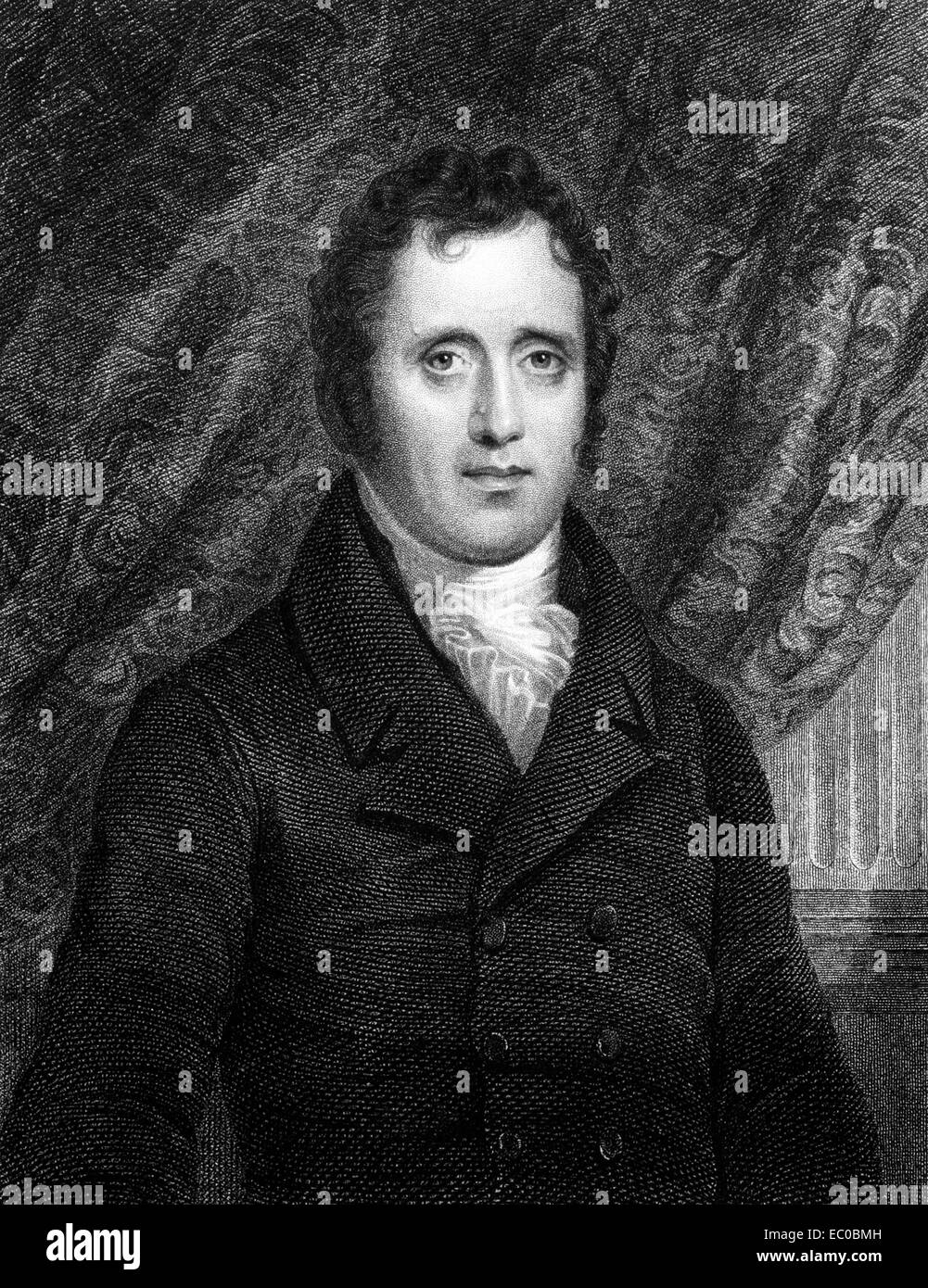 Daniel D. Tompkins (1774-1825) su incisione da 1834. 4a governatore di New York e il 6° Vice Presidente degli Stati Uniti. Foto Stock