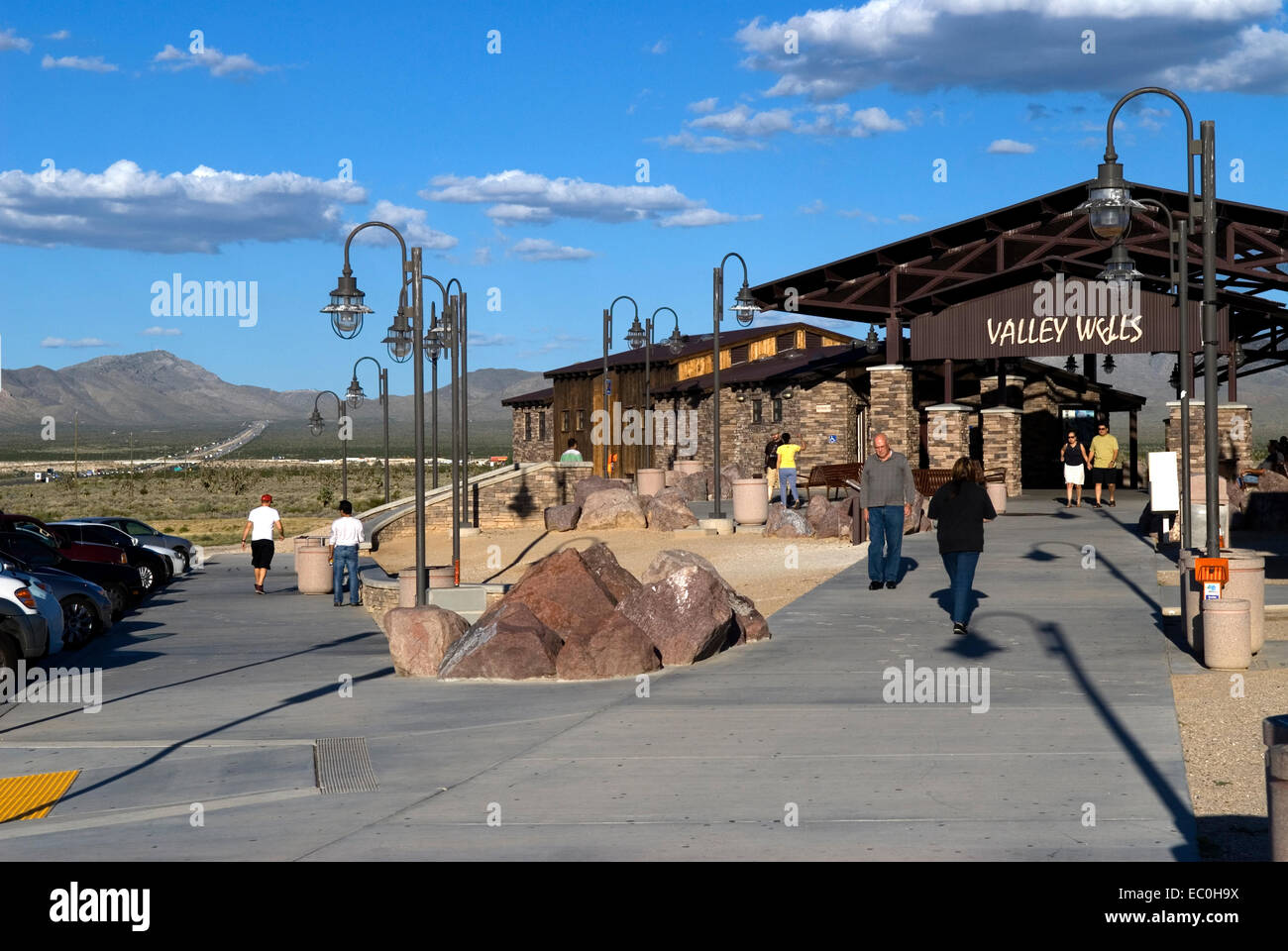 Valley Wells Safety Rest Area California USA. Foto Stock