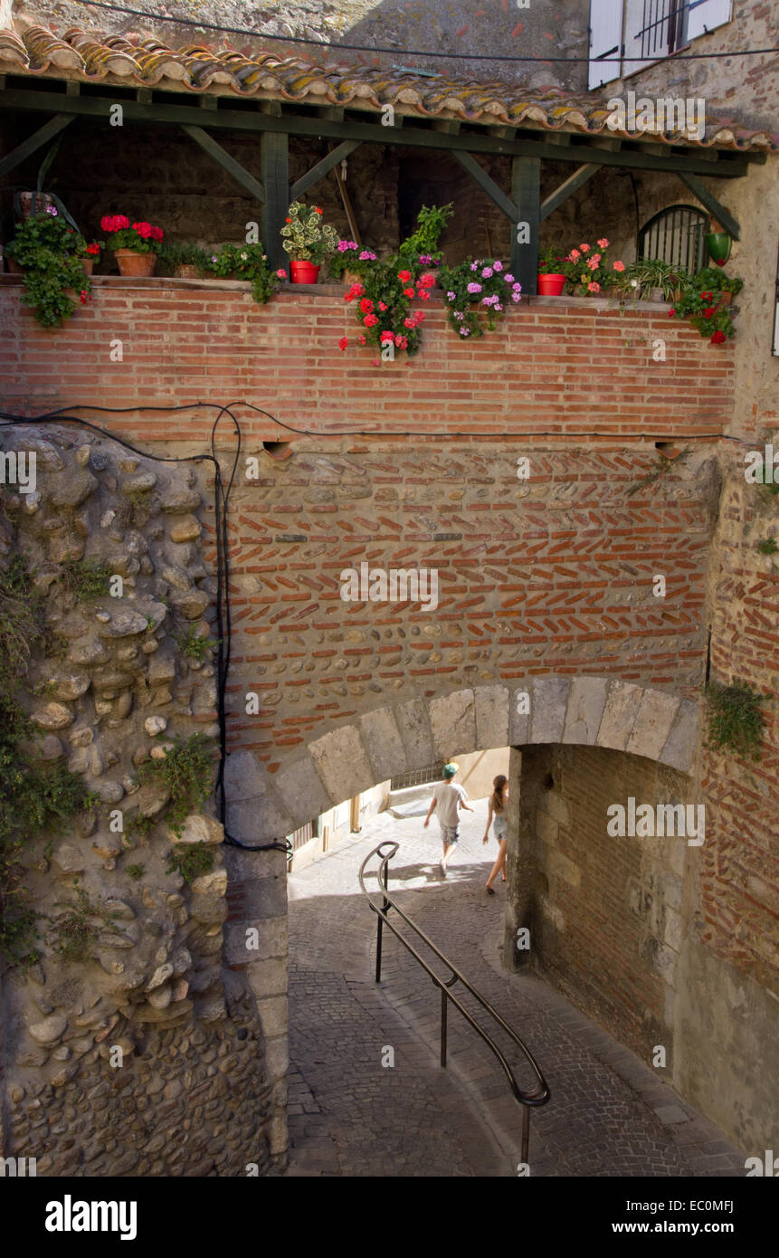 Città vecchia di Elne Foto Stock