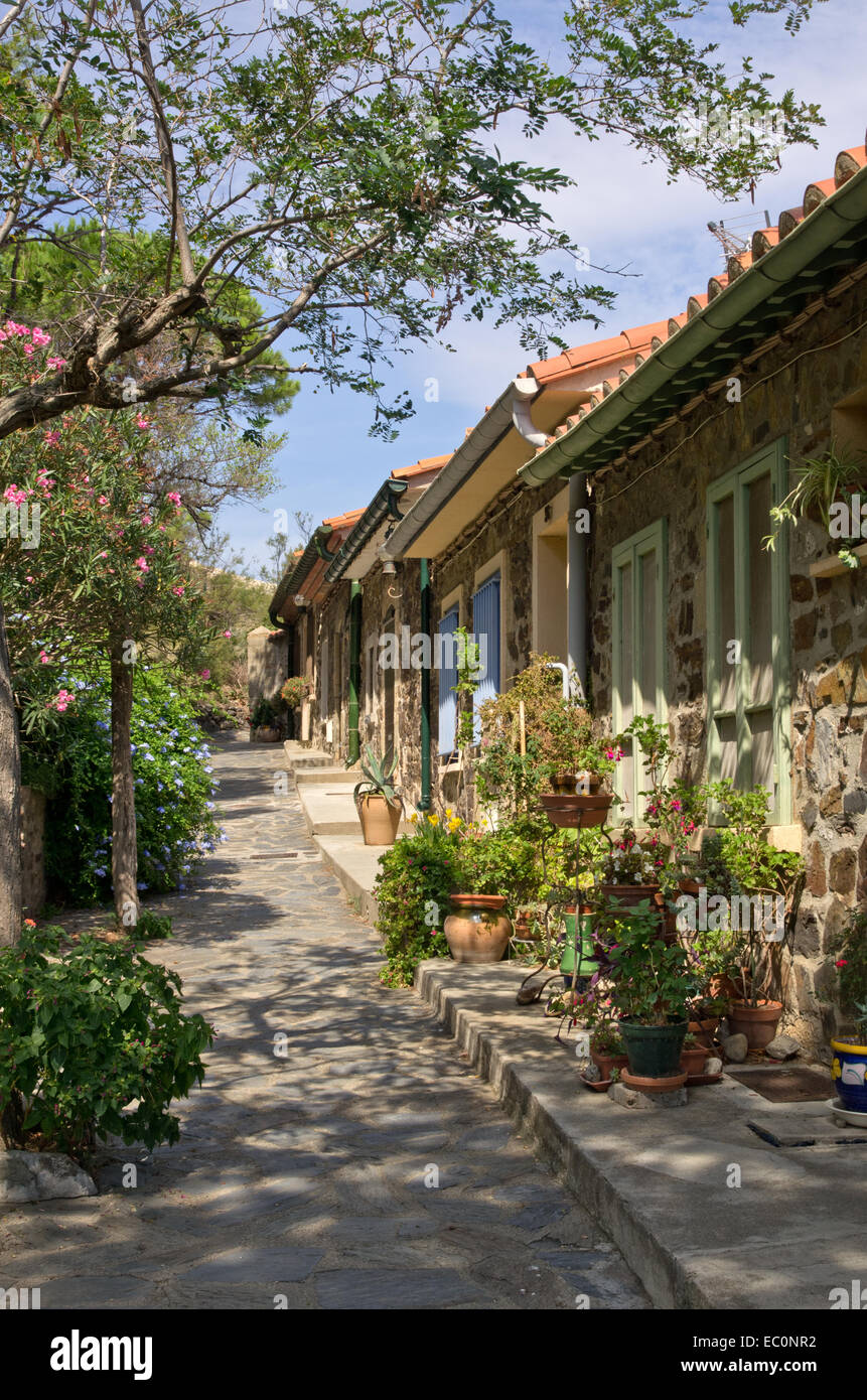 Collioure old town Foto Stock