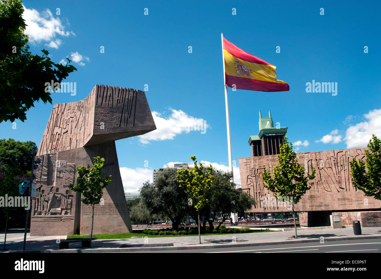 Jardines del descubrimiento de Colón - il Discovery Gardens sono situati nella Plaza de Colón di Madrid Spagna - Spagnolo Foto Stock