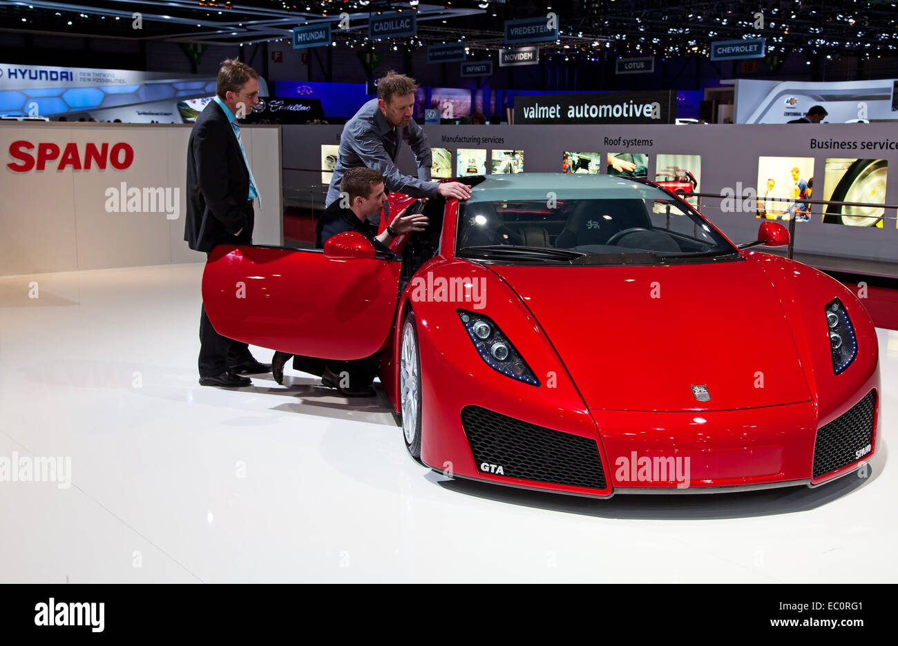 Ginevra - Marzo 8: la GTA Spano sul display al 81st International Motor Show Palexpo-Geneva su Marzo 8; 2011 a Ginevra, Swit Foto Stock