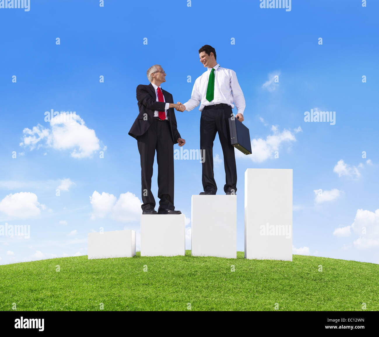 La gente di affari stringono le mani Foto Stock