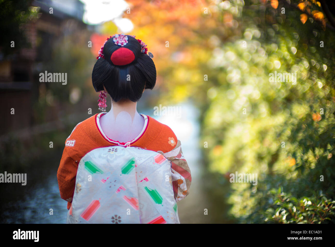 La Geisha a Kyoto, in Giappone. Foto Stock